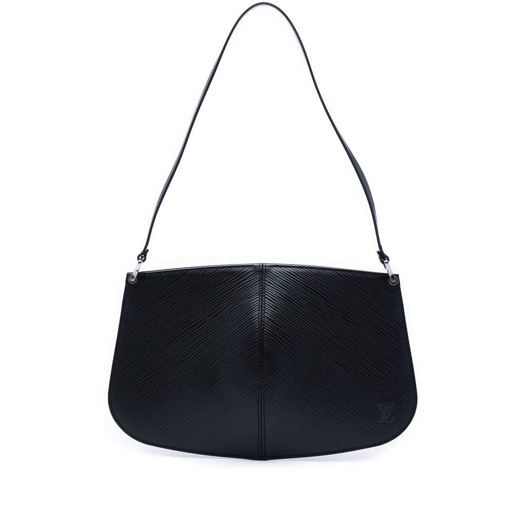 Louis Vuitton Epi Demi Lune Pochette Black Leather Very good - Front View