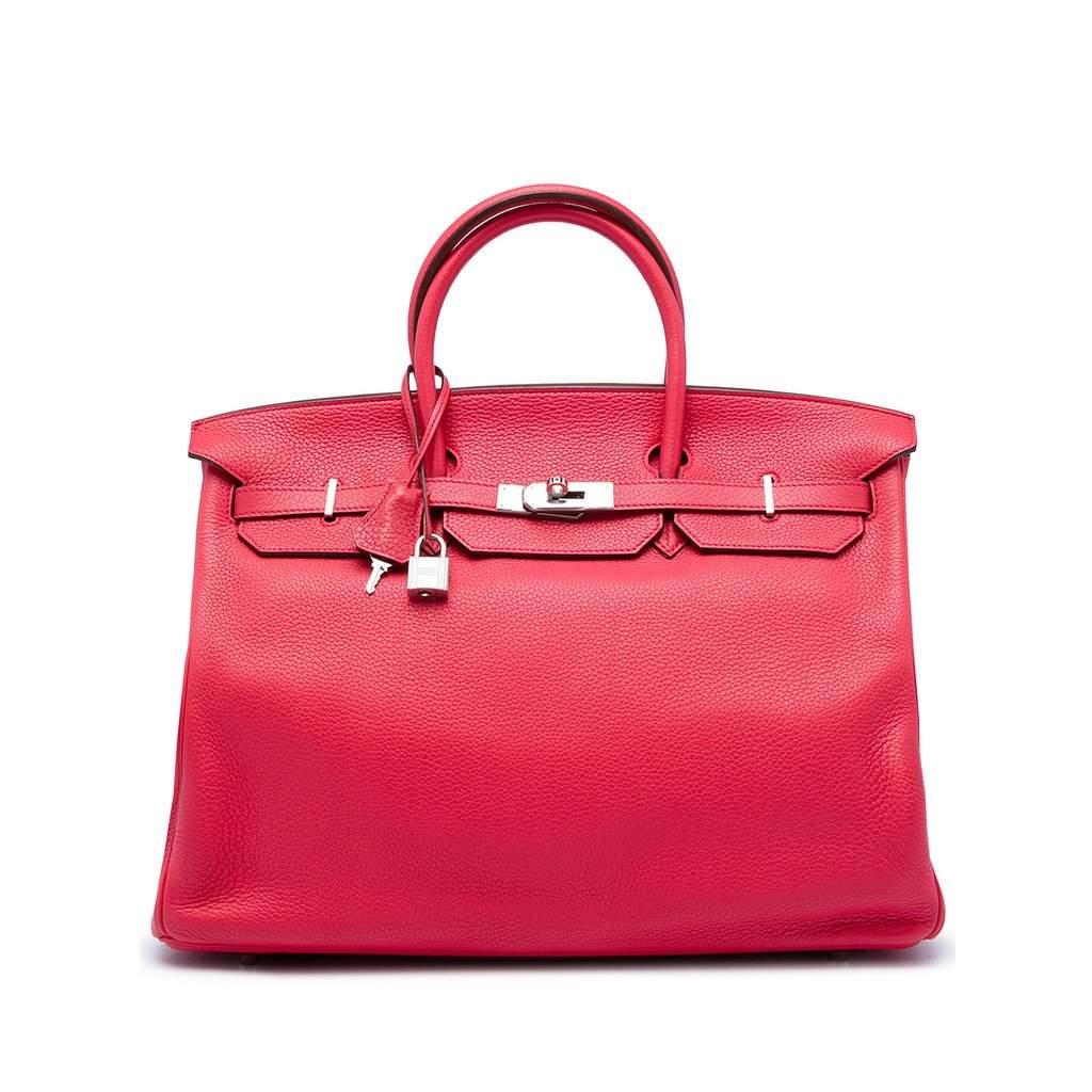 Hermès Togo Birkin Retourne 40 Red Leather Very good - Front View