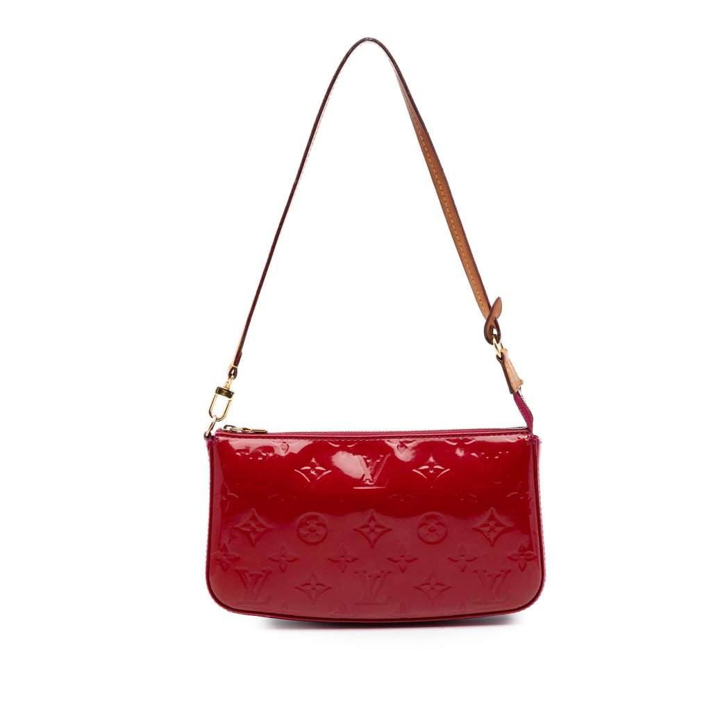 Louis Vuitton Monogram Vernis Pochette Accessoires Red Leather Very good condition - Front View