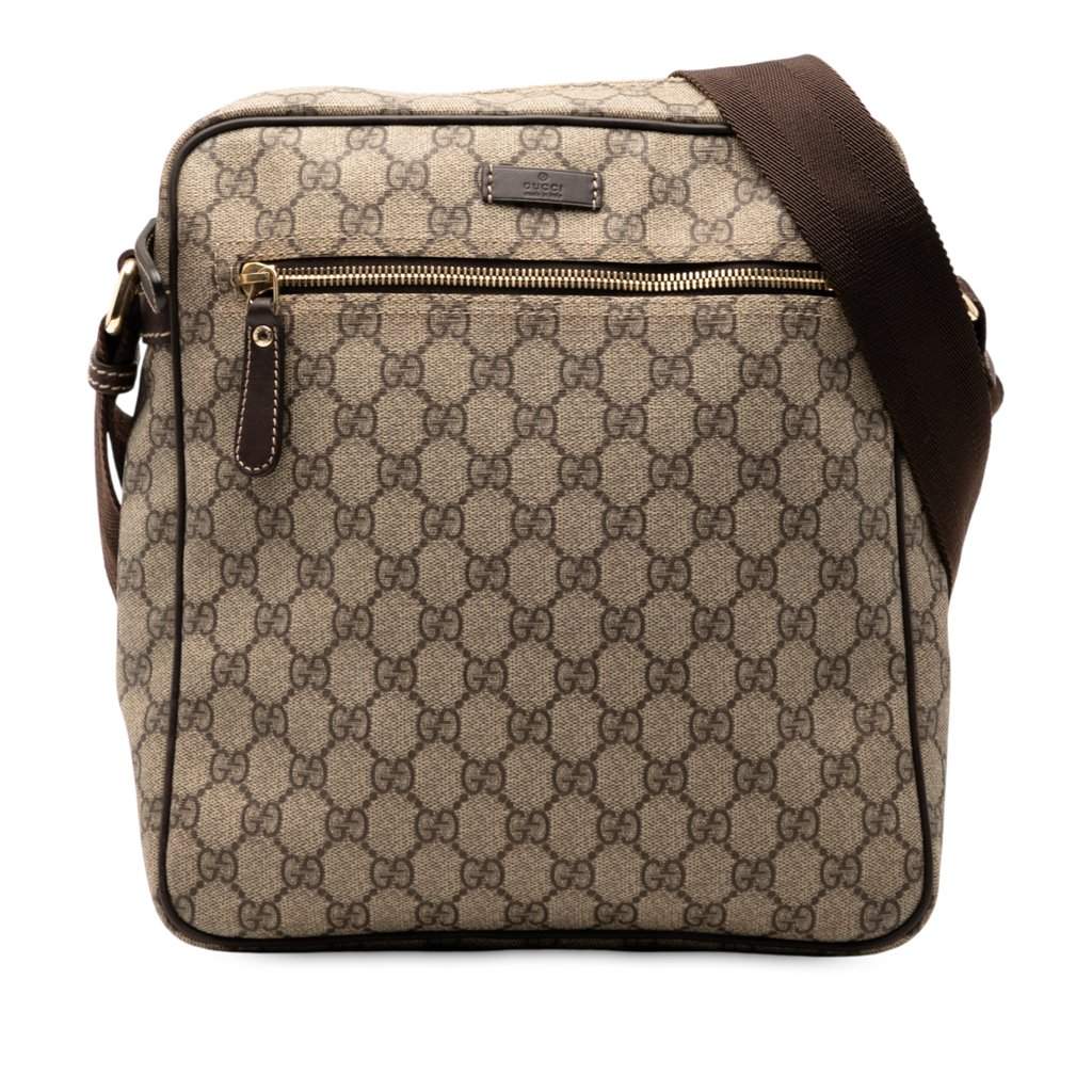 Gucci GG Supreme Crossbody Beige Very good - Front View