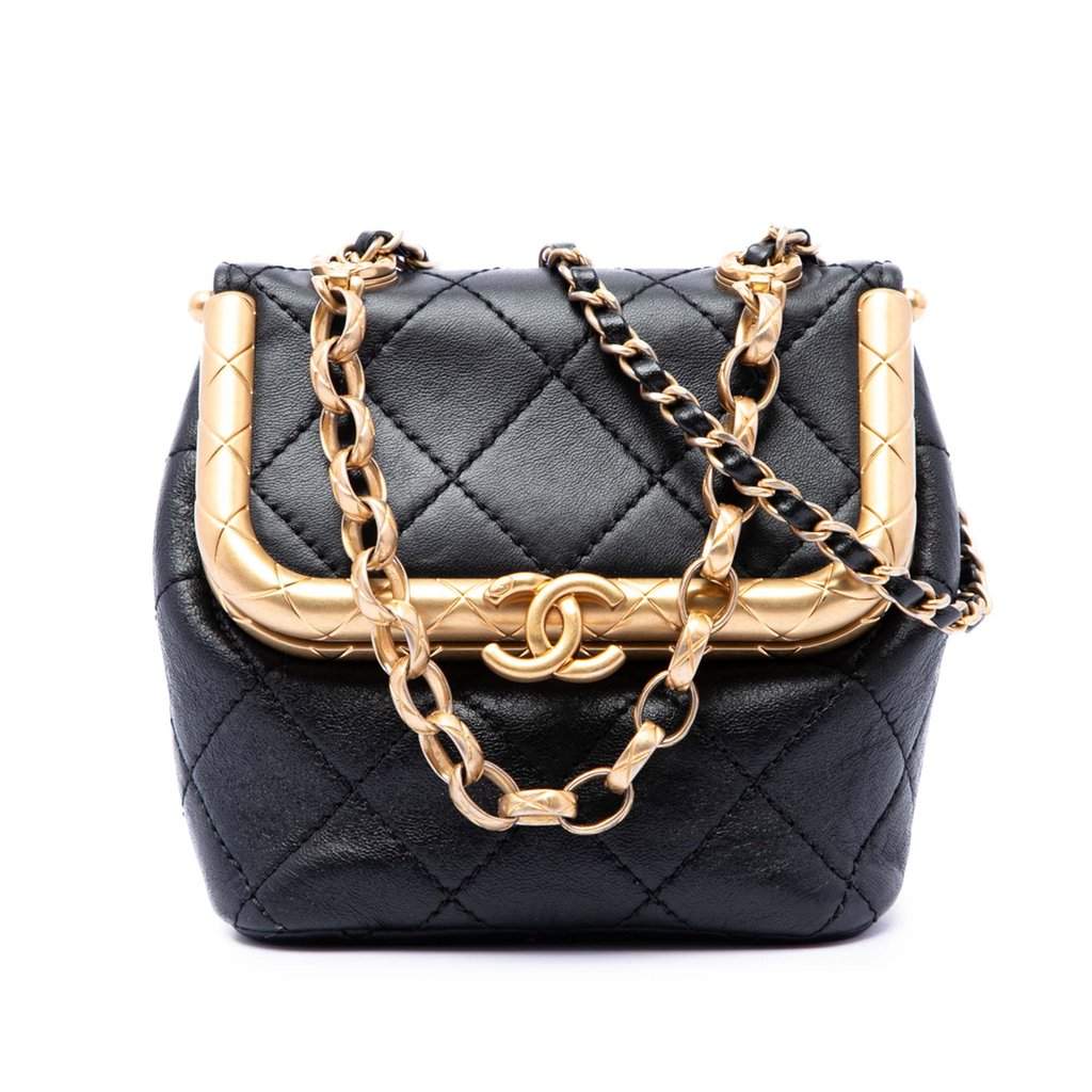 Chanel Micro Quilted Lambskin My Crush Bag Black Mini Leathe