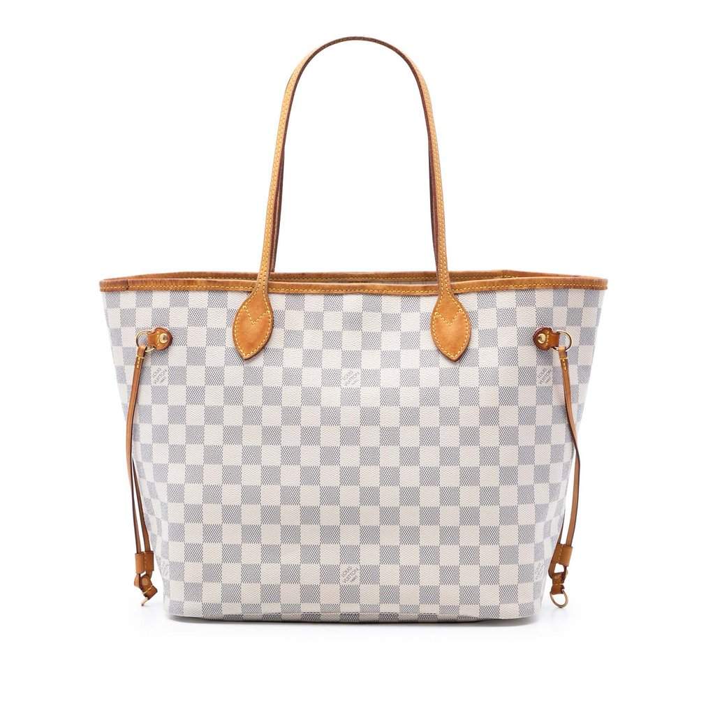 Louis Vuitton Damier Azur Neverfull MM White Very good condition - Front View