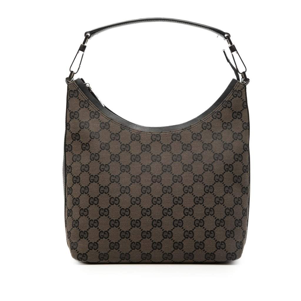Gucci GG Canvas Shoulder Bag Brown Very good condition - Front View