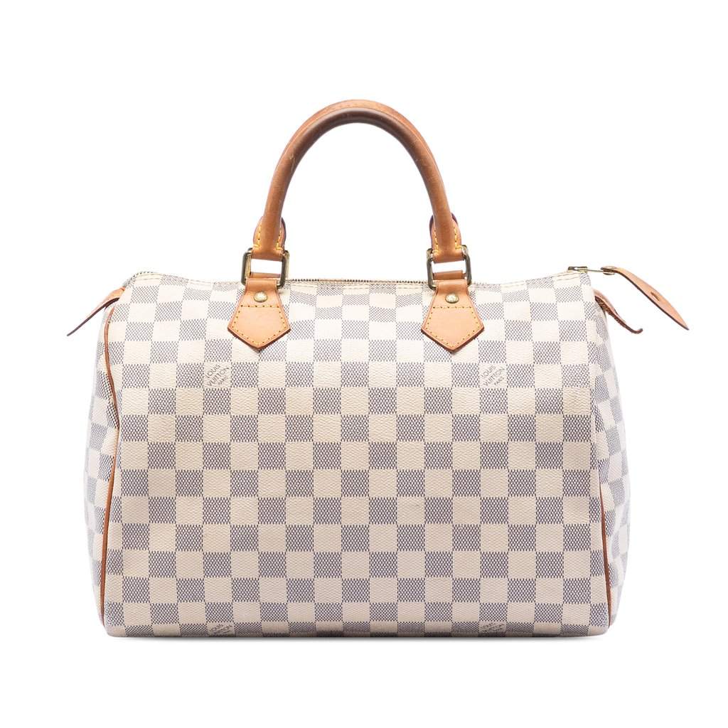 Louis Vuitton Damier Azur Speedy 30 White Good condition - Front View