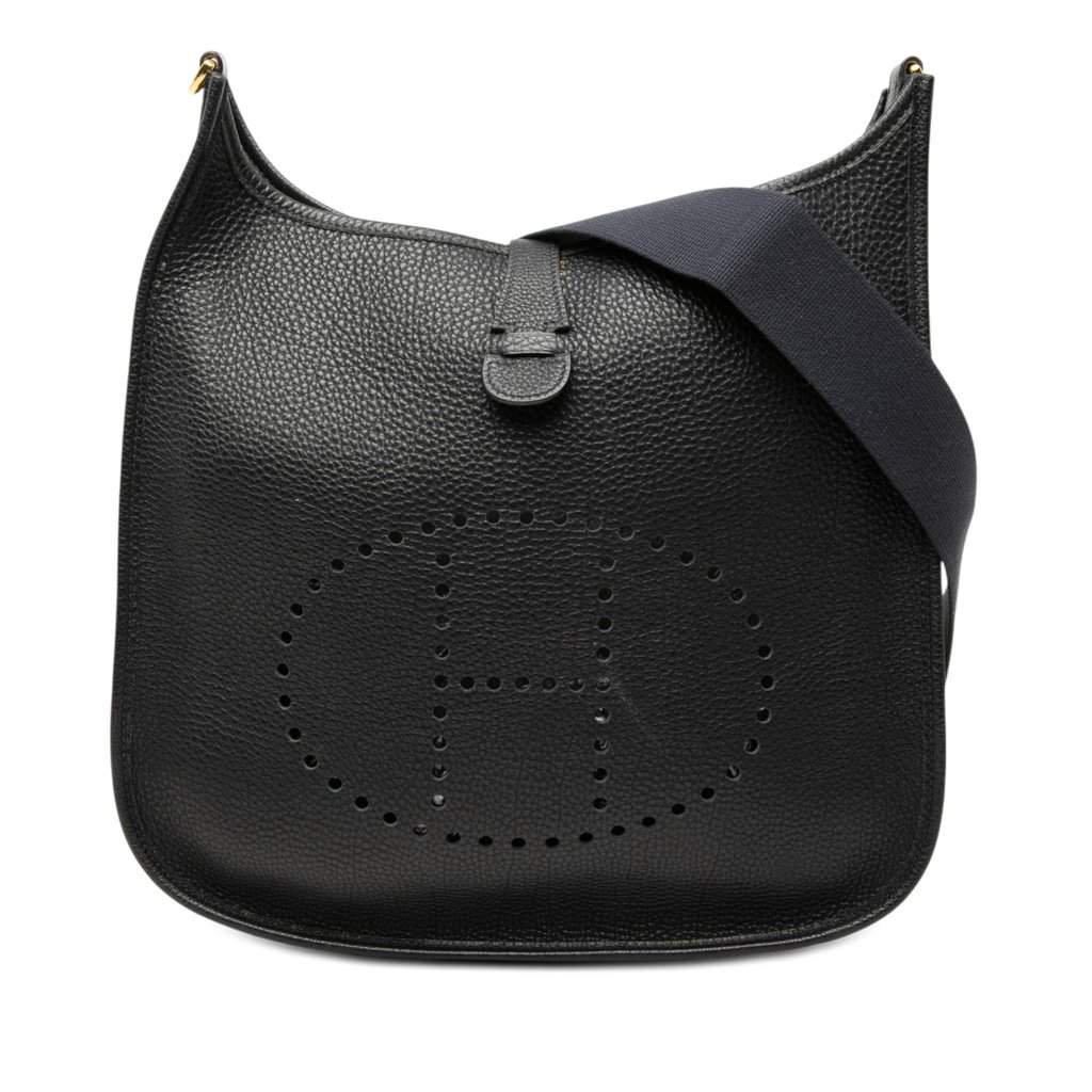 Hermès Togo Evelyne I 33 Black Leather Very good - Front View
