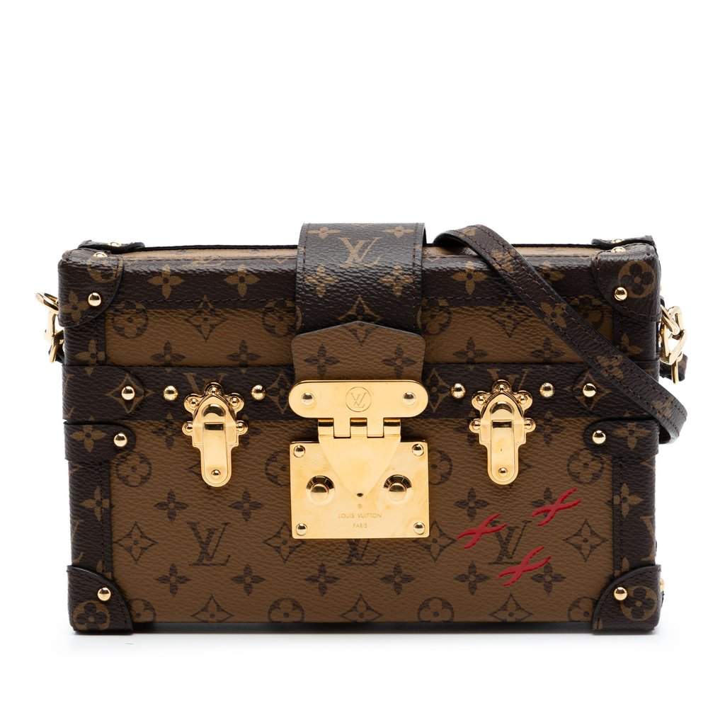 Louis Vuitton Monogram Reverse Petite Malle Brown Very good condition - Front View