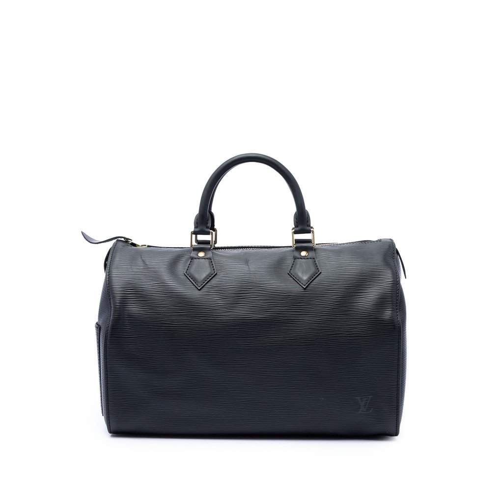Louis Vuitton Epi Speedy 35 Black Leather Very good condition - Front View