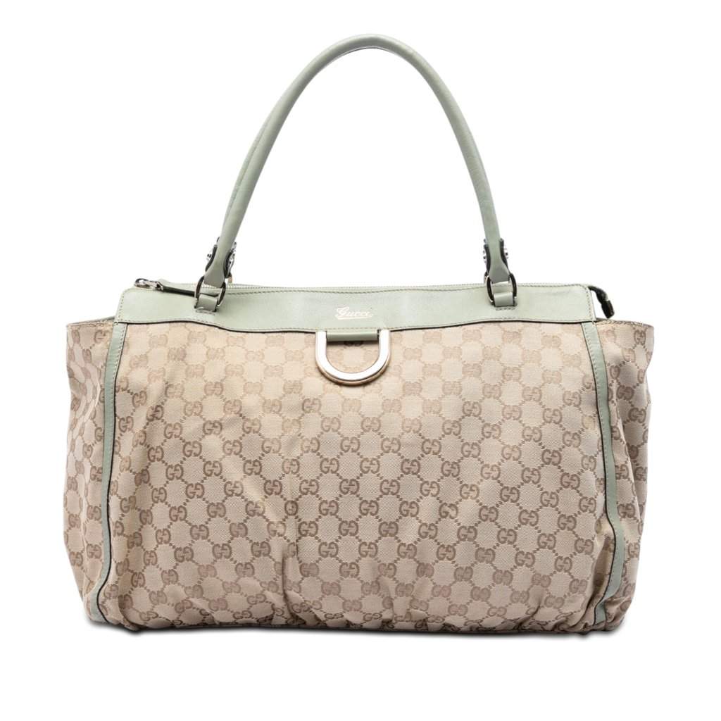 Gucci GG Canvas Abbey D Ring Tote Beige Very good condition - Front View