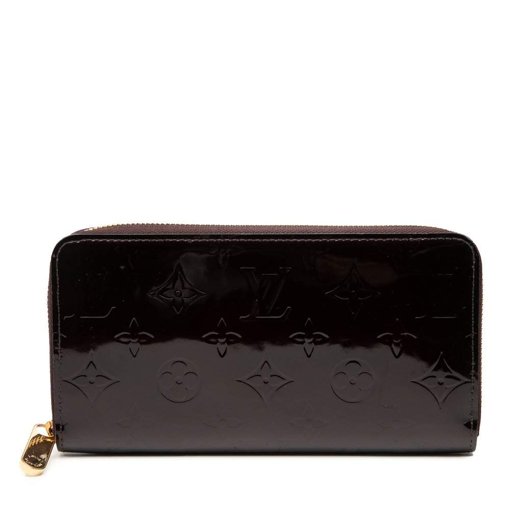 Louis Vuitton Monogram Vernis Zippy Long Wallet Purple Leather Very good condition - Front View