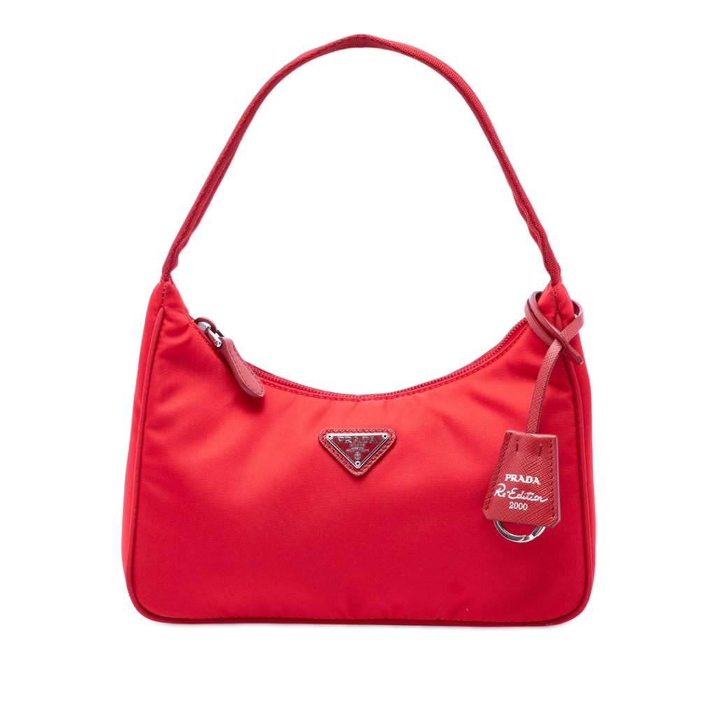 Prada Mini Tessuto Re Edition 2000 Shoulder Bag Red Very good - Front View