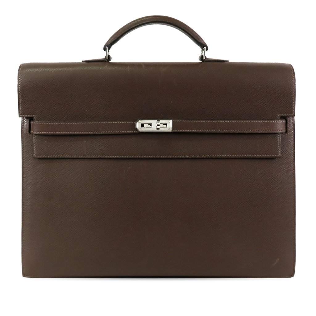 Hermès Epsom Kelly Depeches 38 Brown Leather Very good condition - Front View