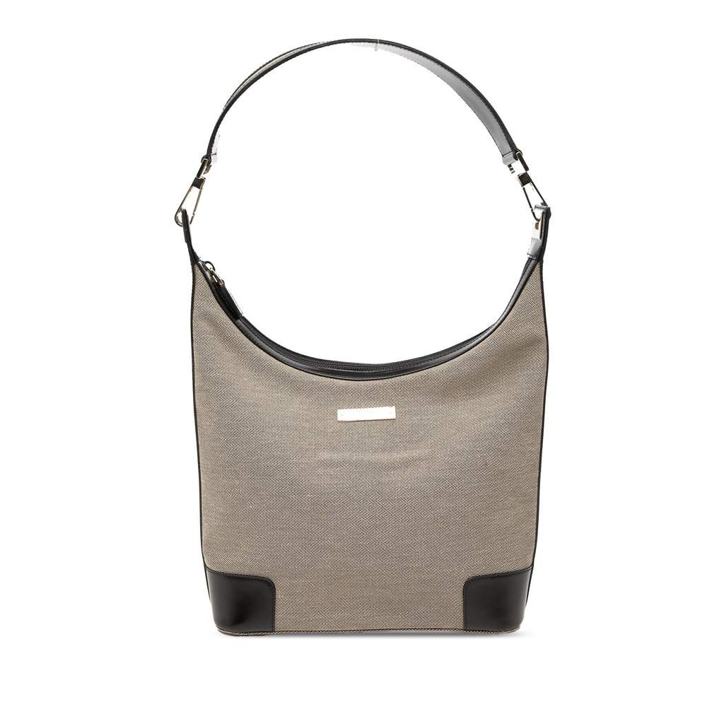 Gucci Canvas Shoulder Bag Beige Very good - Front View