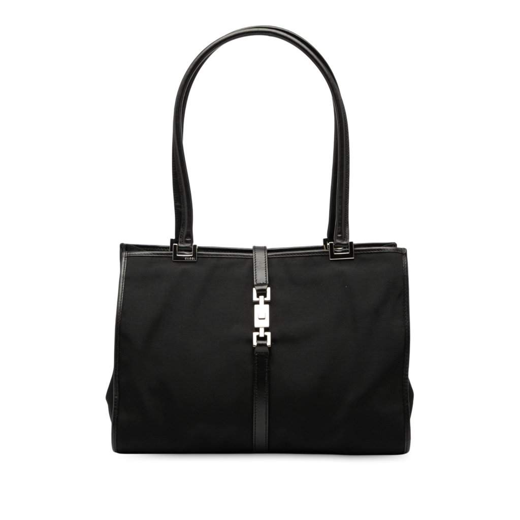Gucci Nylon Jackie Tote Black Very good - Front View