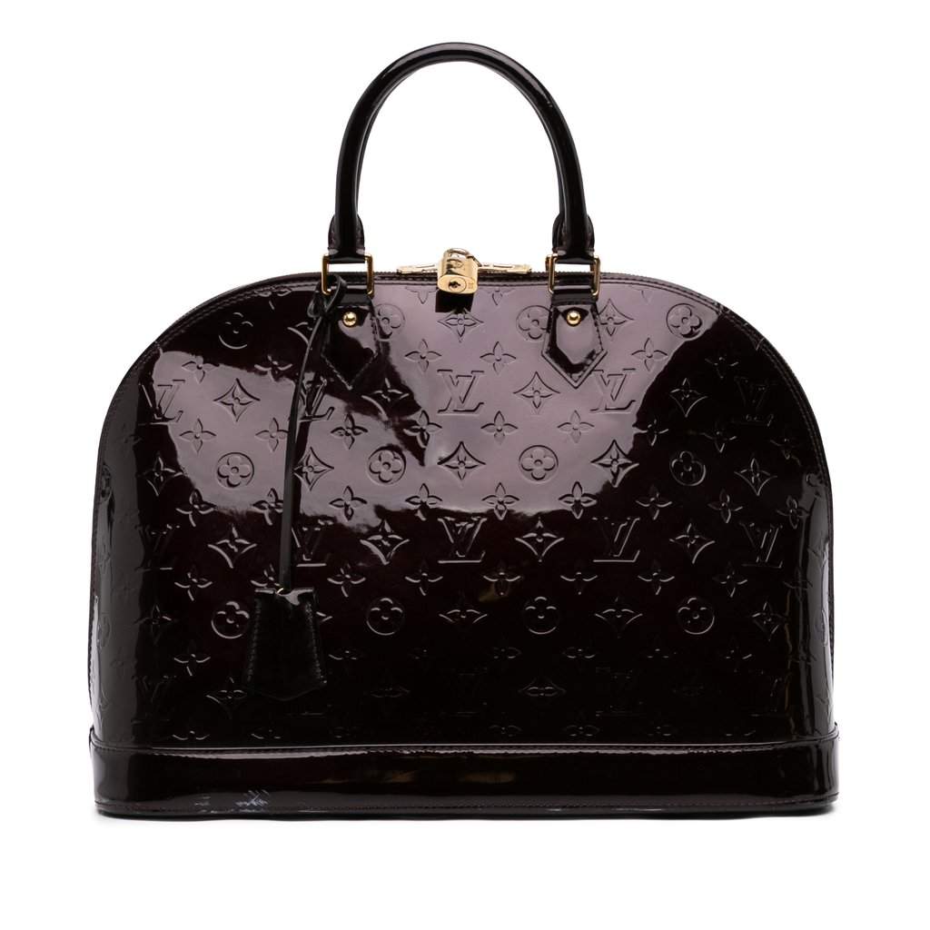Louis Vuitton Monogram Vernis Alma GM Purple Leather Very good - Front View