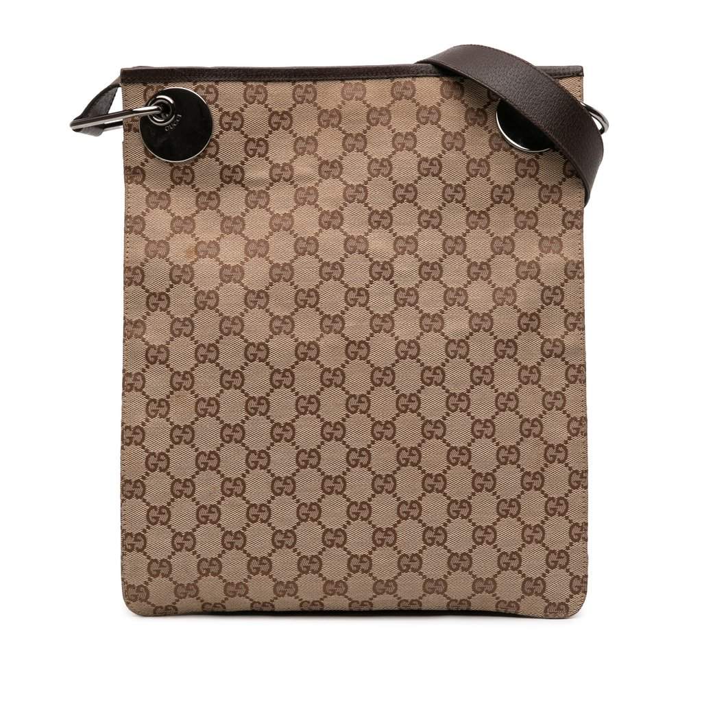 Gucci GG Canvas Eclipse Crossbody Beige Very good - Front View