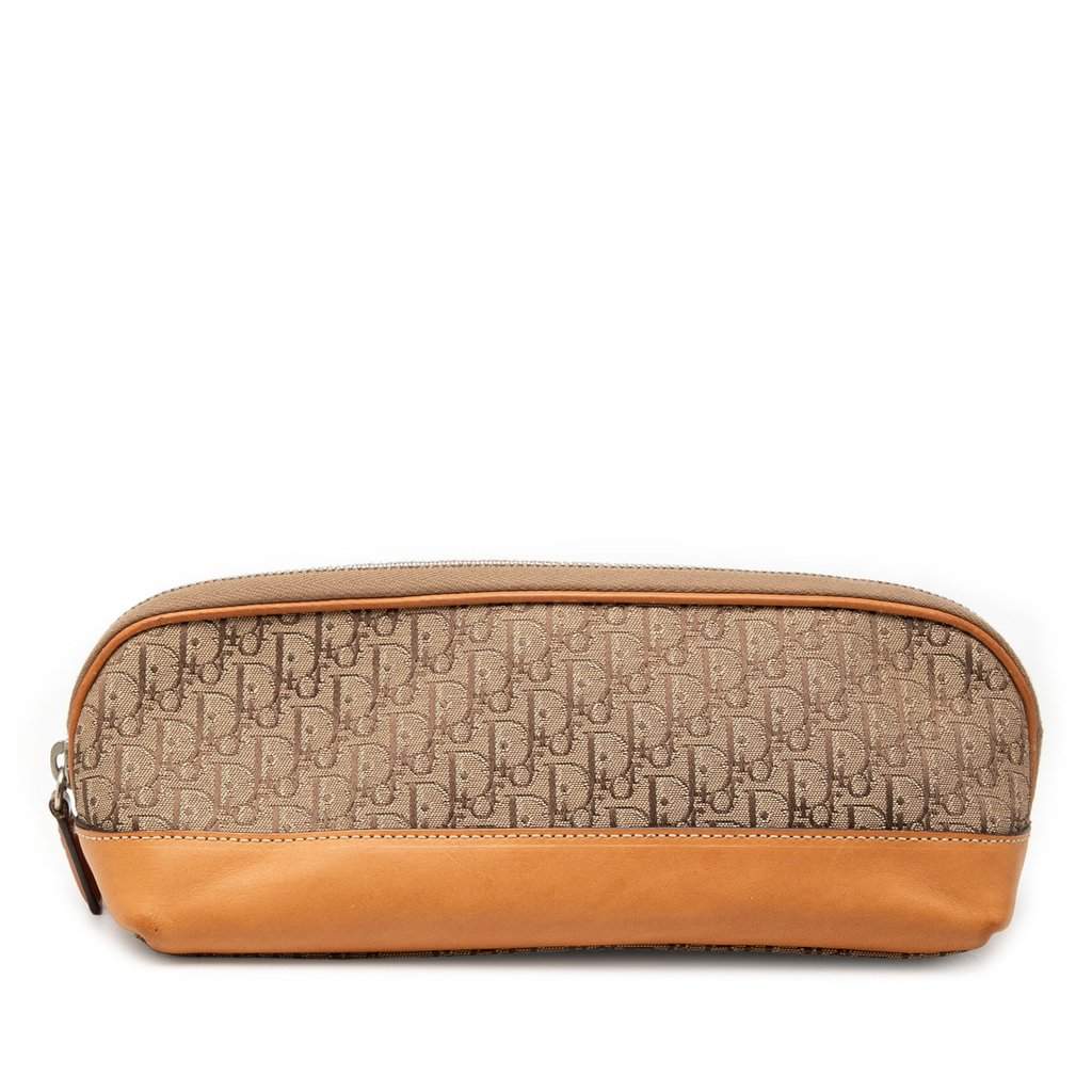 Dior Diorissimo Trotter Canvas Pouch Brown Very good - Front View