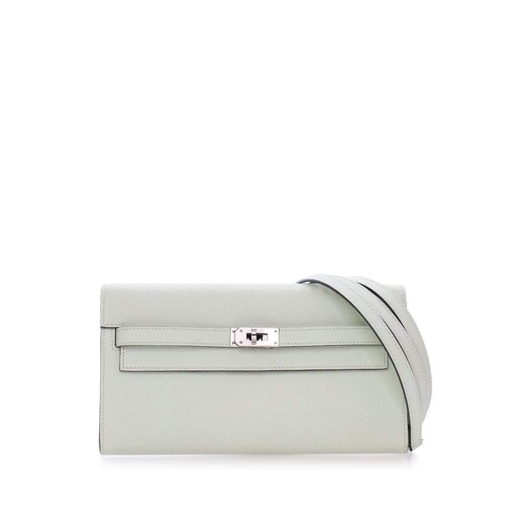 Hermès Epsom Kelly To Go Wallet Green Leather Very good condition - Front View