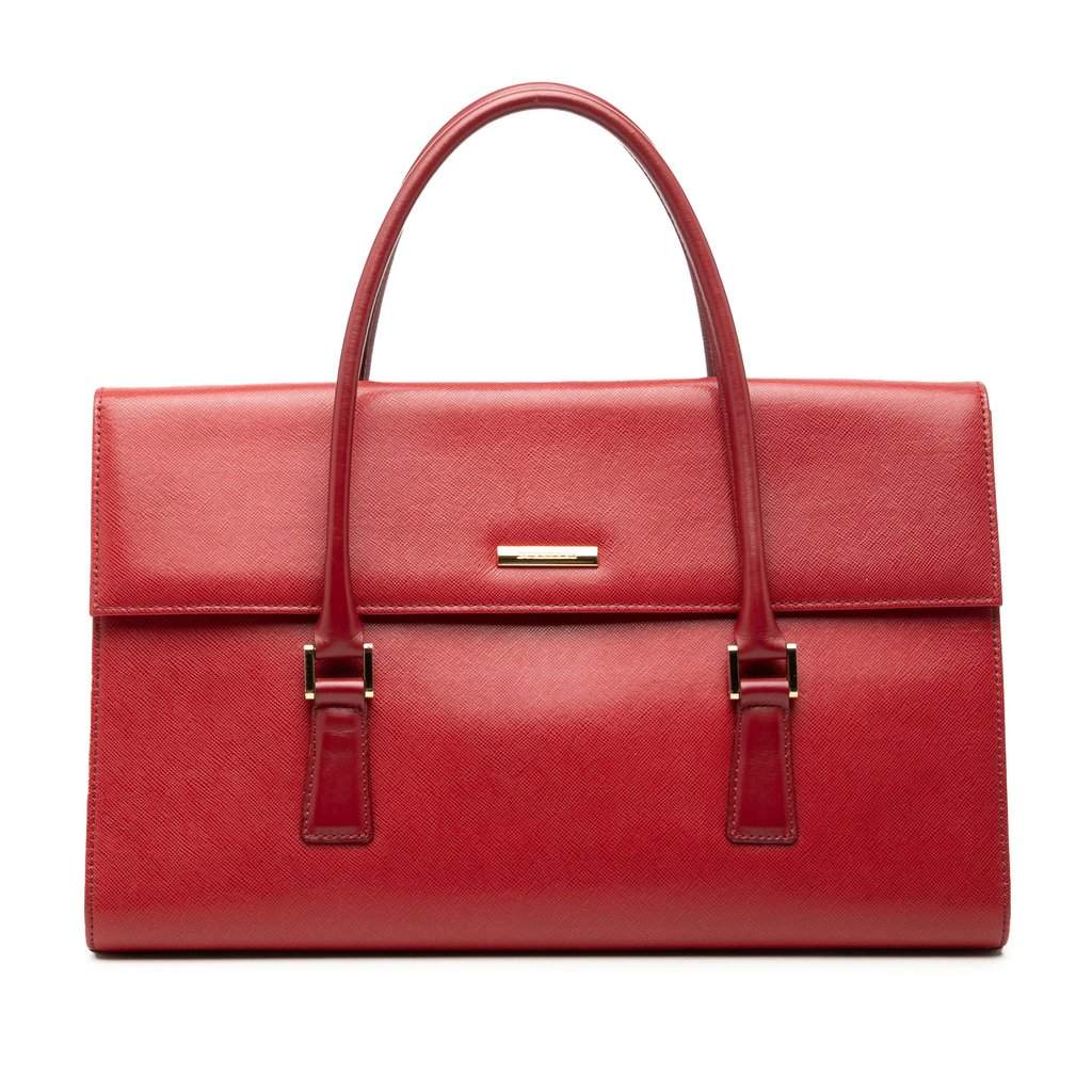Burberry Leather Handbag Red Leather Very good - Front View