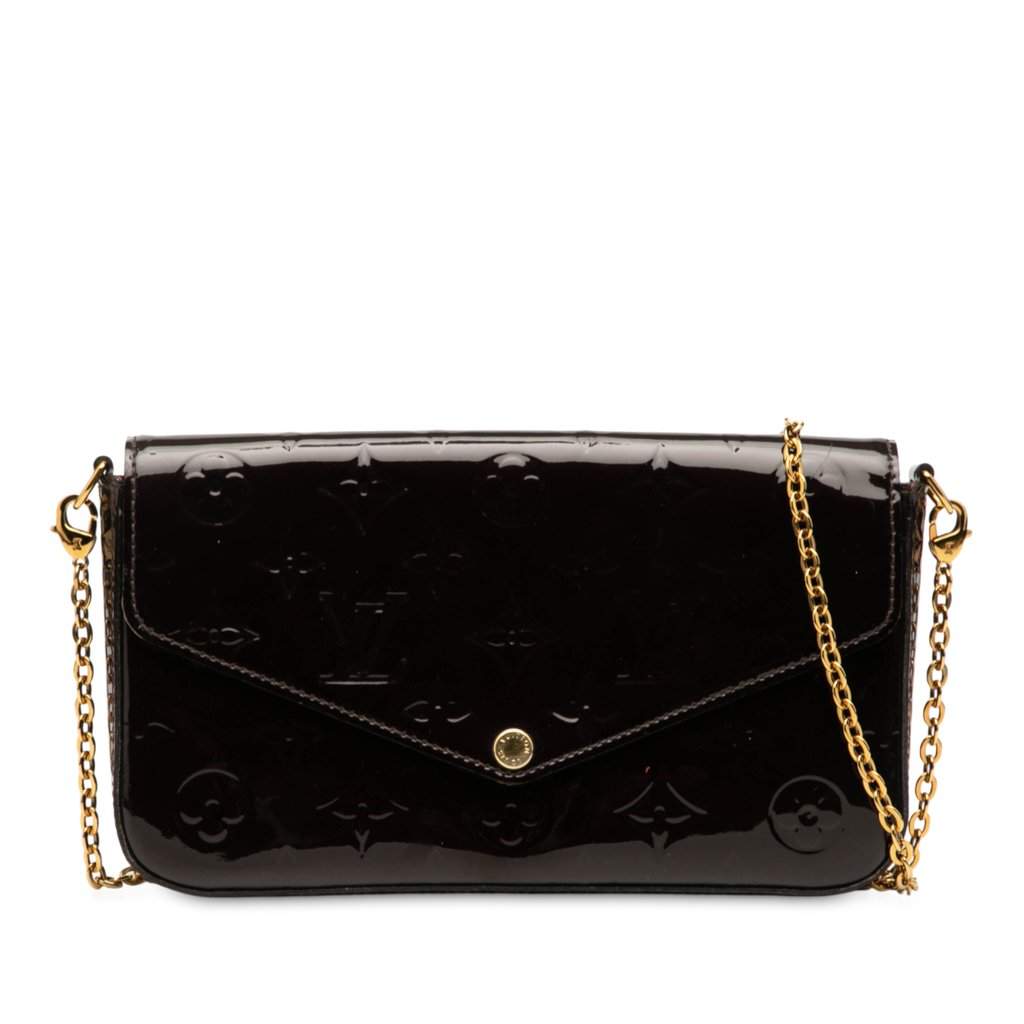 Louis Vuitton Monogram Vernis Pochette Felicie Purple Leather Very good - Front View