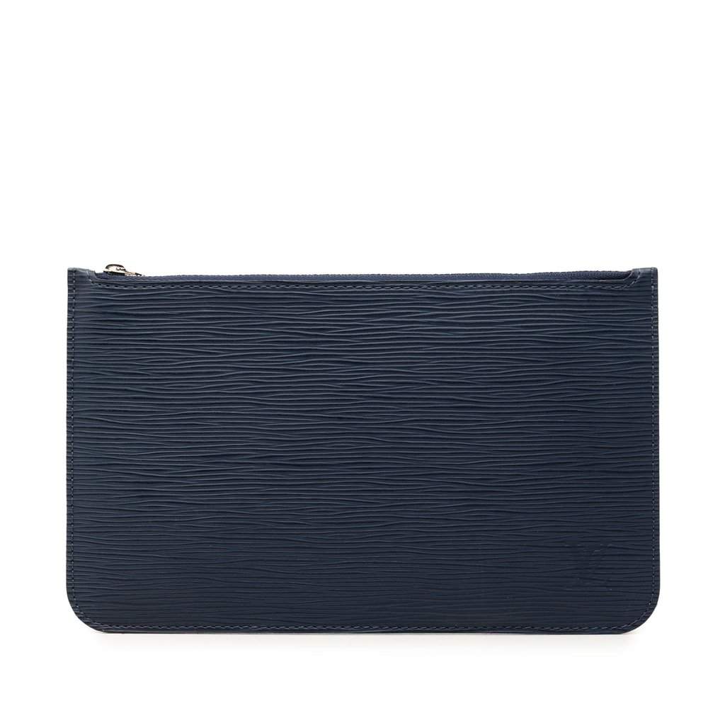 Louis Vuitton Epi Neverfull Pouch Blue Leather Very good condition - Front View