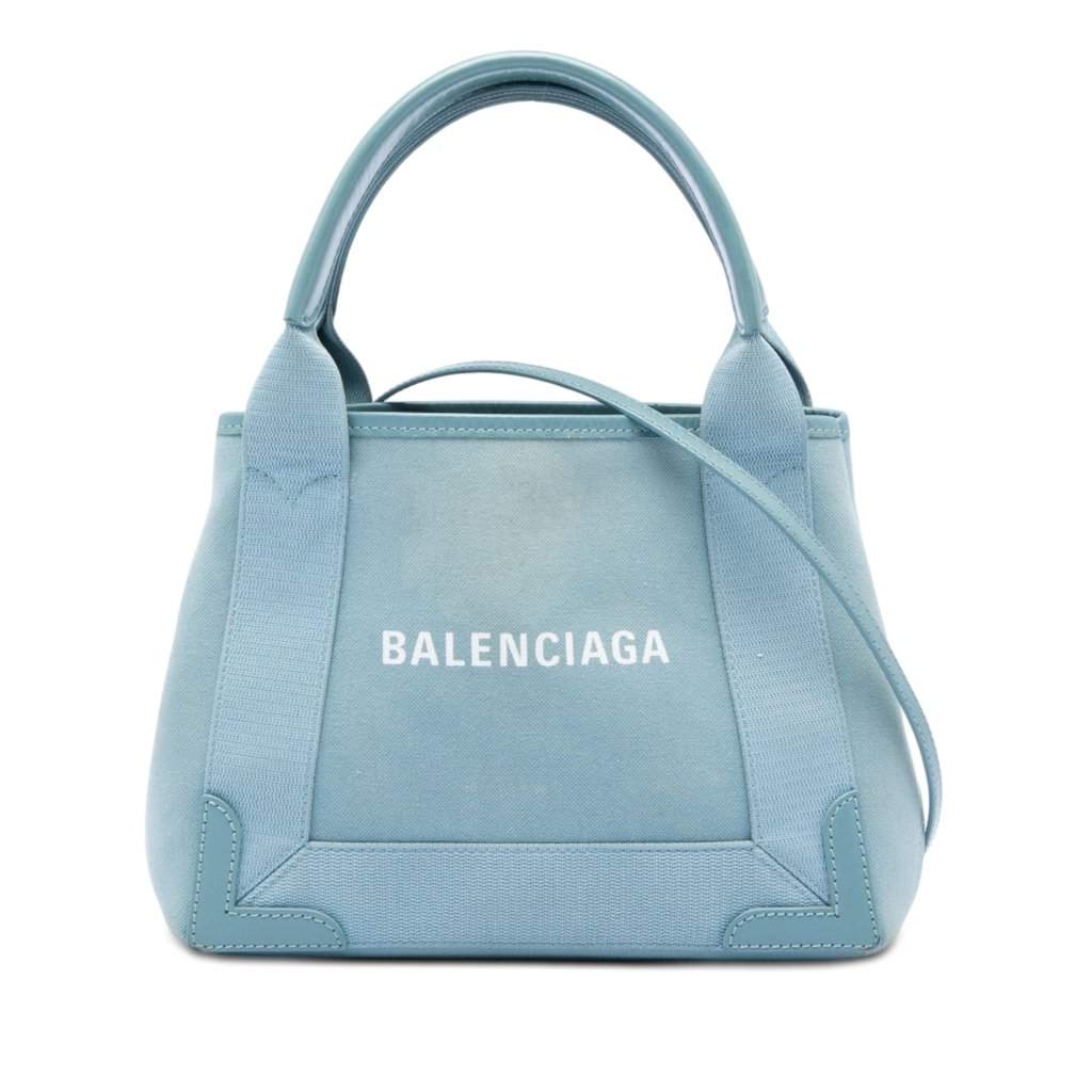 Balenciaga Canvas Navy Cabas XS Blue Very good - Front View