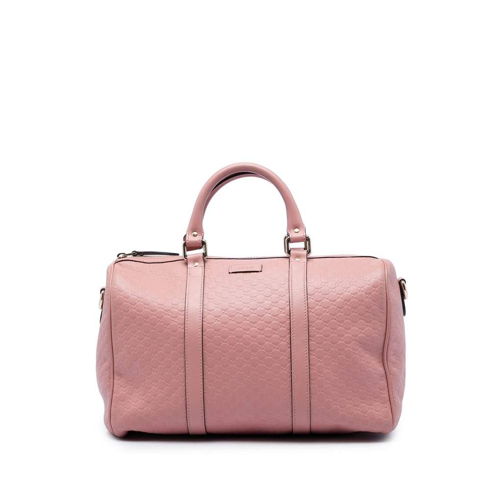 Gucci Medium Microguccissima Satchel Pink Leather Very good - Front View