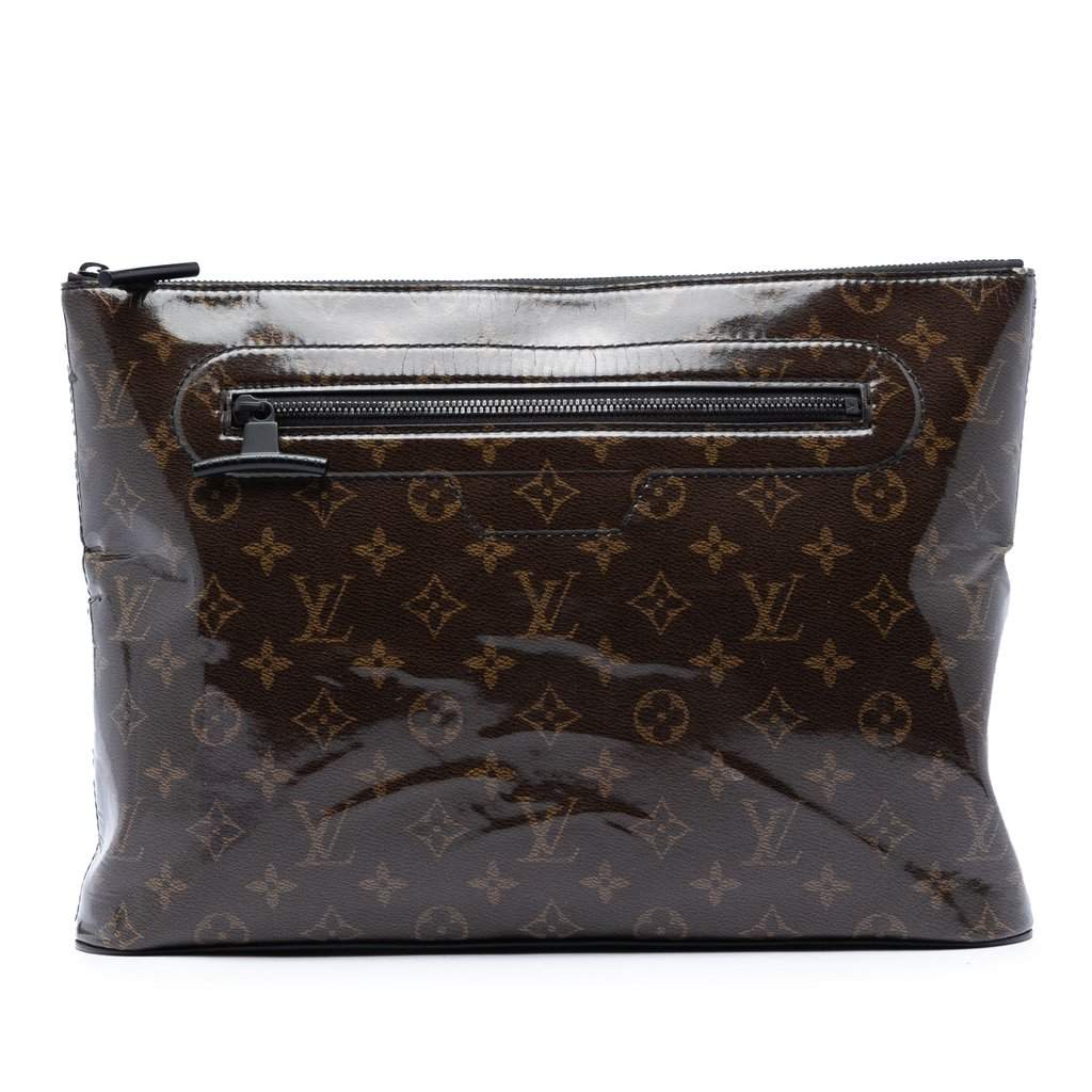 Louis Vuitton Monogram Glaze Pochette Cosmos Brown Very good - Front View