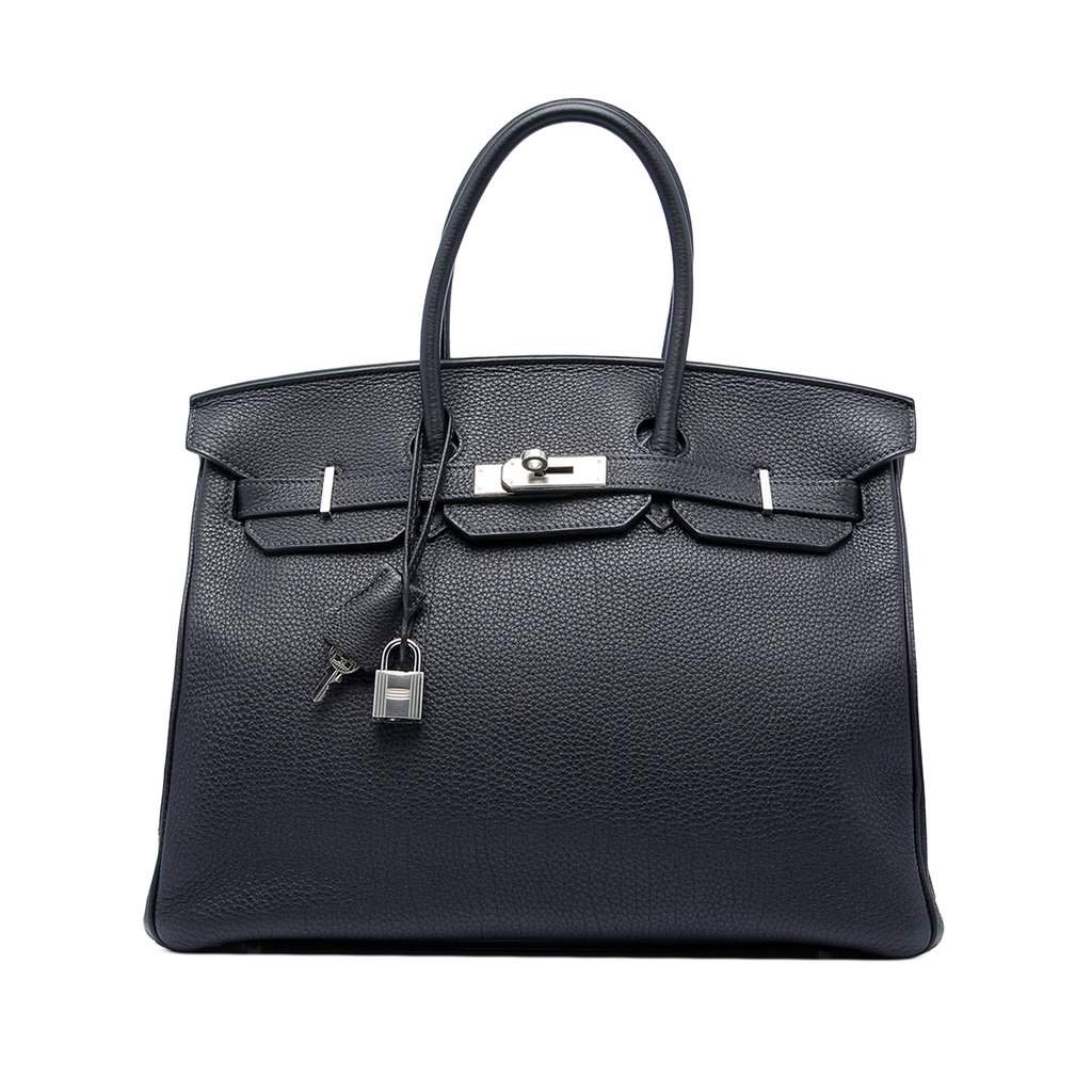 Hermès Togo Birkin Retourne 35 Black Leather Very good condition - Front View