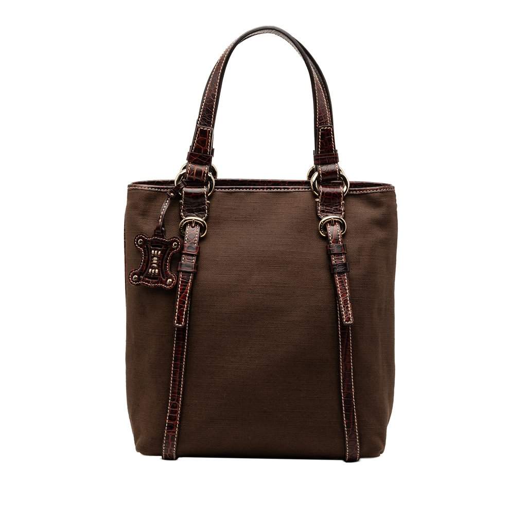 Celine Canvas Tote Brown Never worn, with tag - Front View