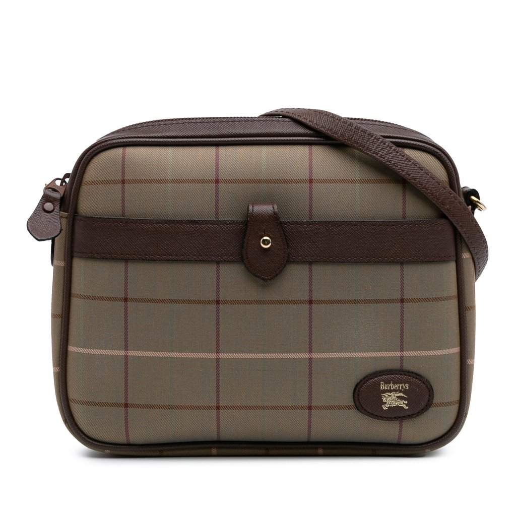Burberry Vintage Check Canvas Crossbody Beige Very good condition - Front View