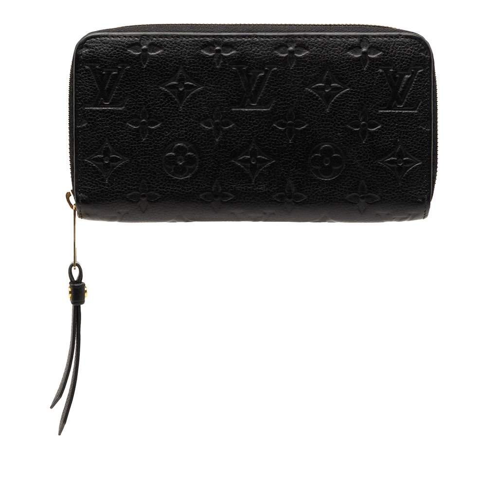 Louis Vuitton Monogram Empreinte Zippy Long Wallet Black Leather Very good condition - Front View