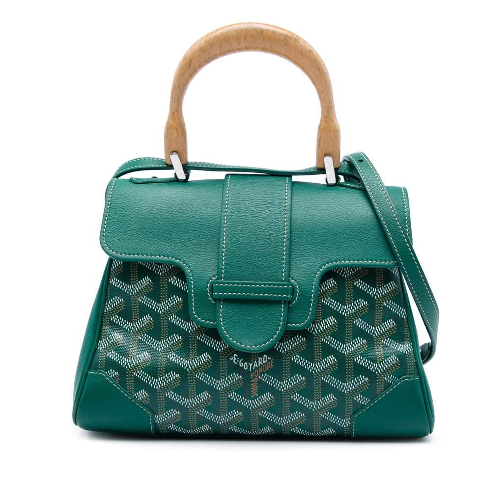 Goyard Mini Goyardine Saigon Souple Green Very good - Front View