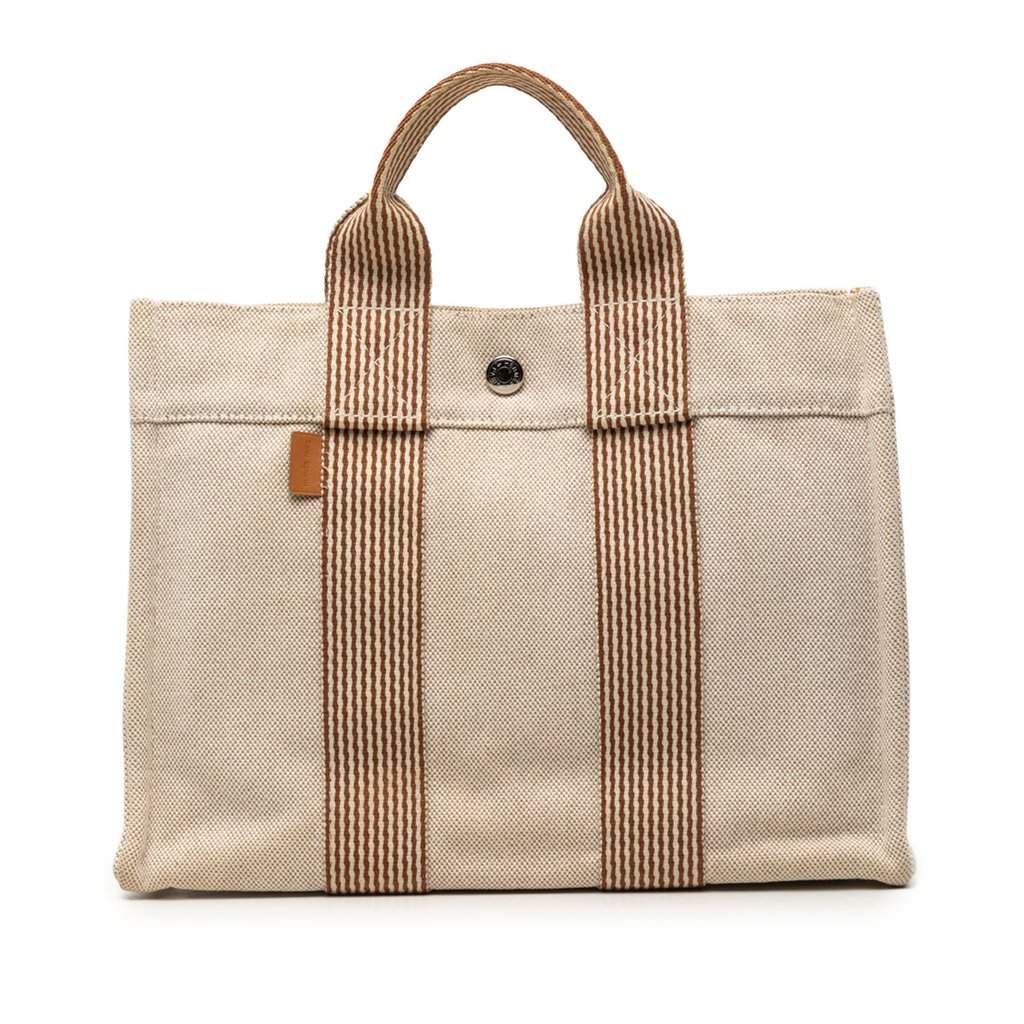 Hermès Canvas Fourre Tout PM Brown Very good condition - Front View
