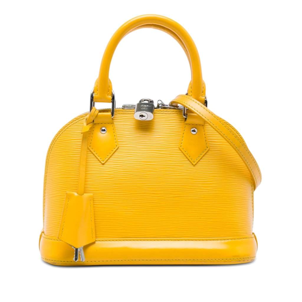 Louis Vuitton Epi Alma BB Yellow Leather Very good - Front View