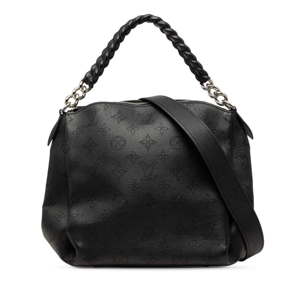 Louis Vuitton Monogram Mahina Babylone Chain BB Black Leather Very good - Front View