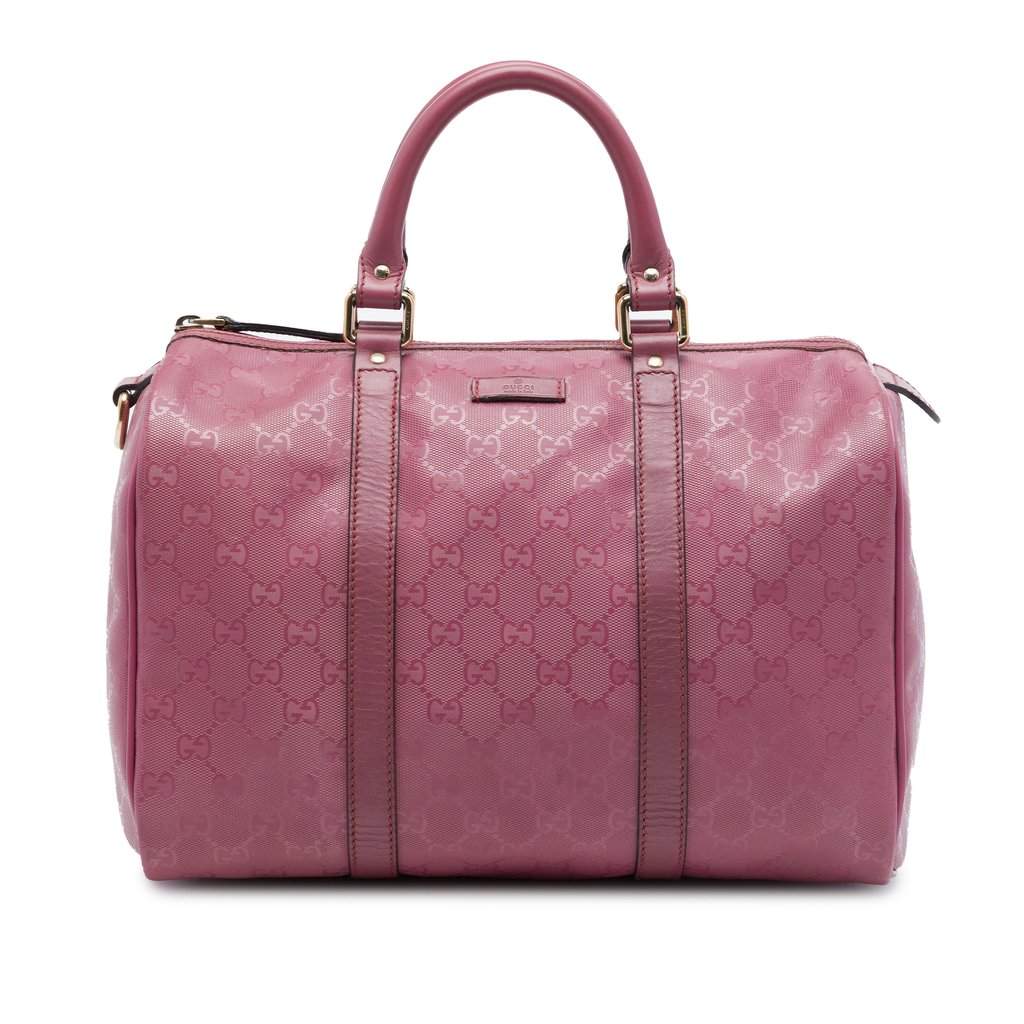 Gucci Medium GG Imprime Joy Boston Bag Brown Good - Front View