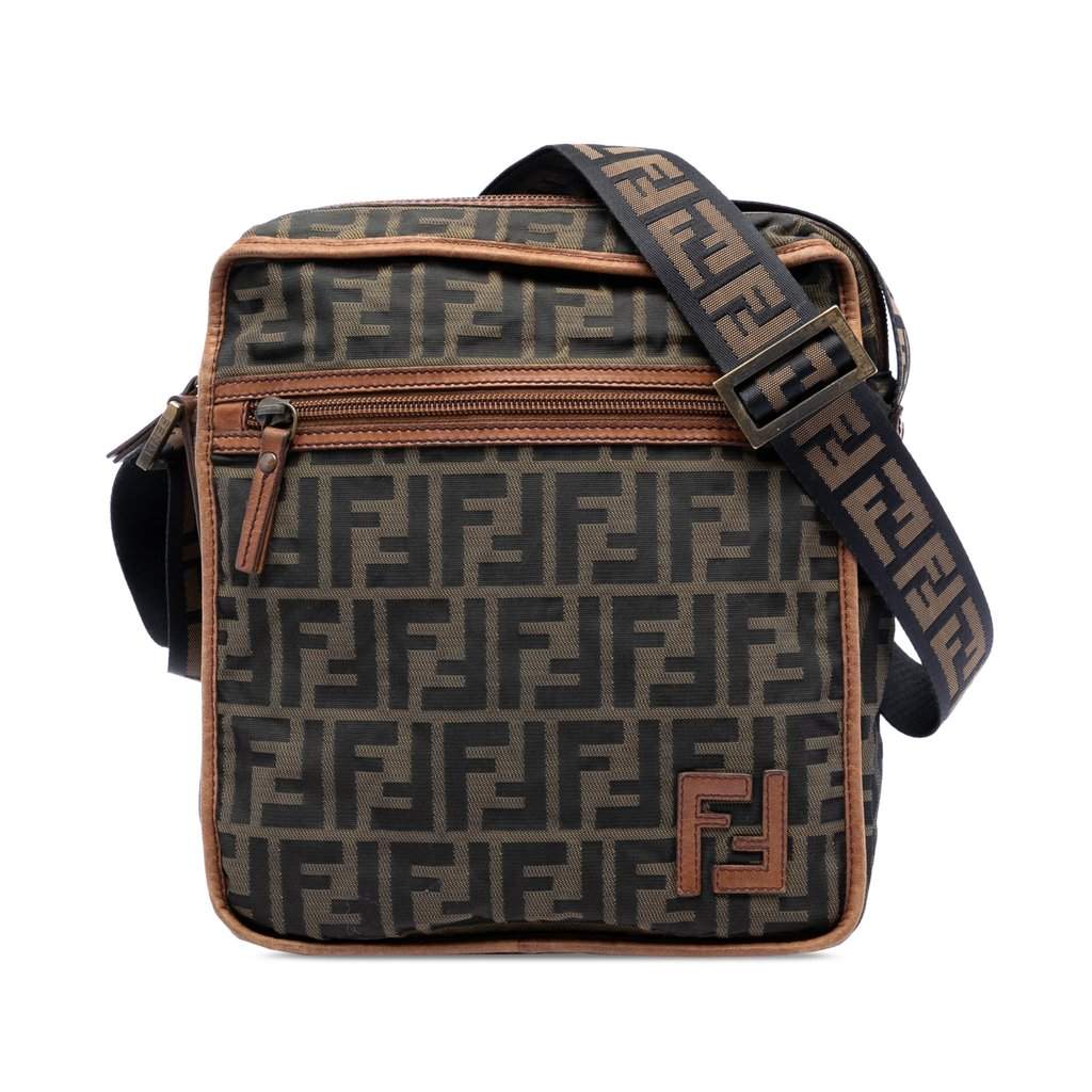 Fendi Zucca Canvas Crossbody Brown Very good condition - Front View