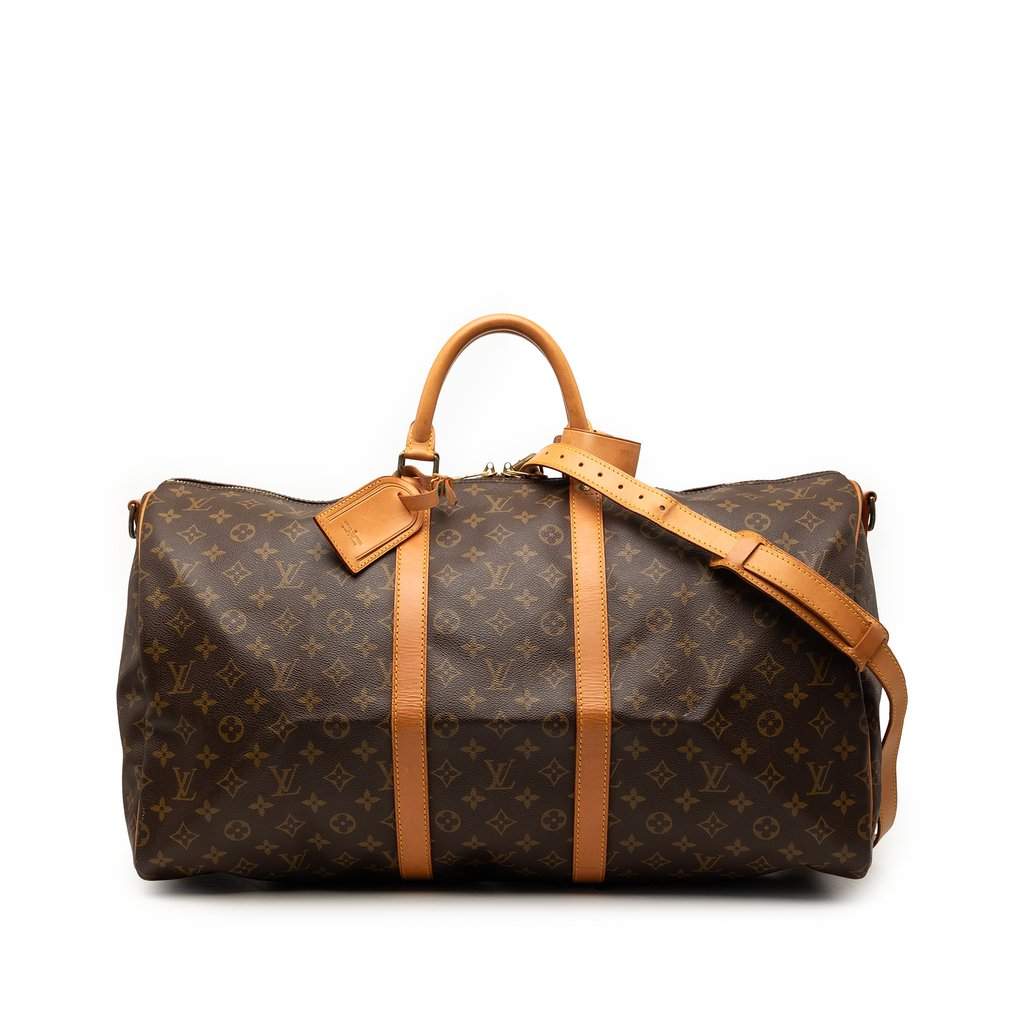 Louis Vuitton Monogram Keepall Bandouliere 55 Brown Good condition - Front View