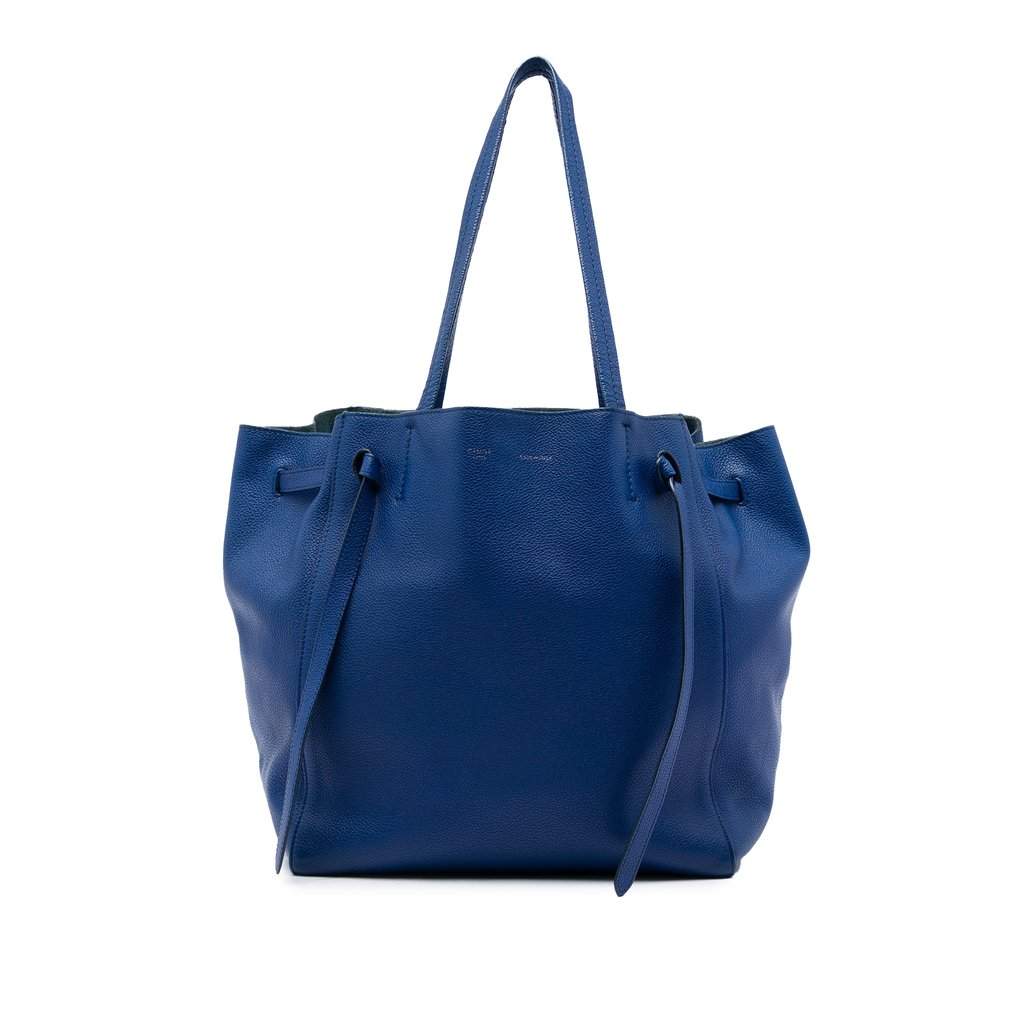Celine Small Leather Phantom Cabas Tote Blue Leather Very good - Front View