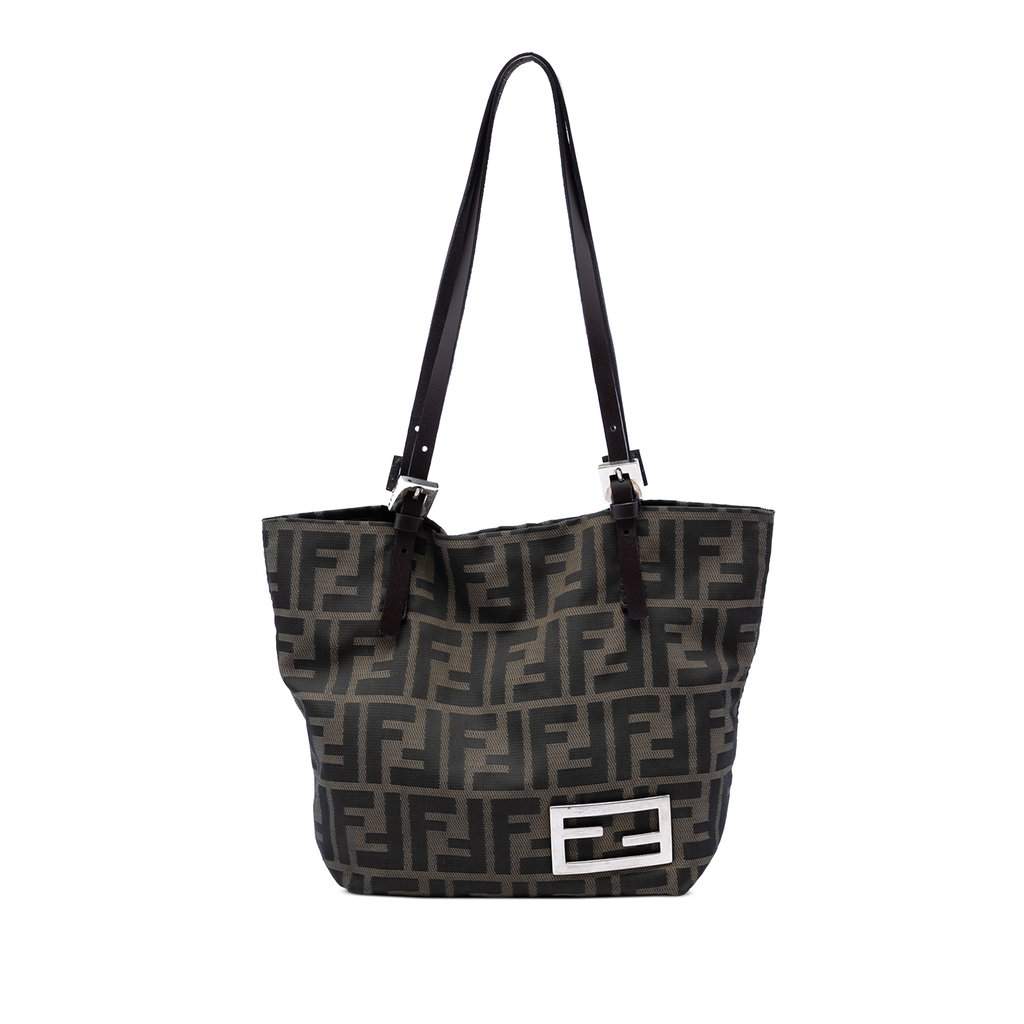 Fendi Mini Zucca Canvas Tote Brown Very good - Front View
