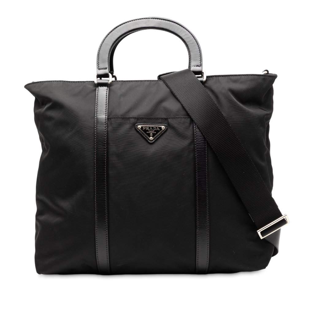 Prada Tessuto Satchel Black Very good - Front View