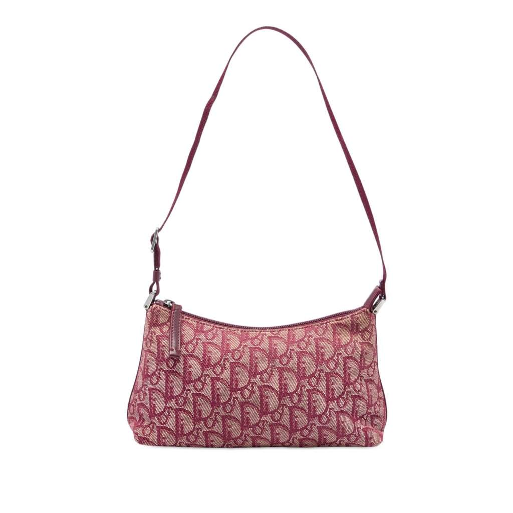Dior Diorissimo Trotter Canvas Shoulder Bag Red Very good - Front View