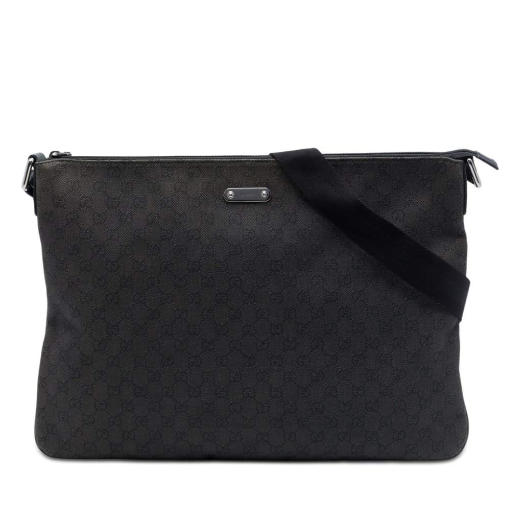 Gucci GG Denim Crossbody Black Very good condition - Front View