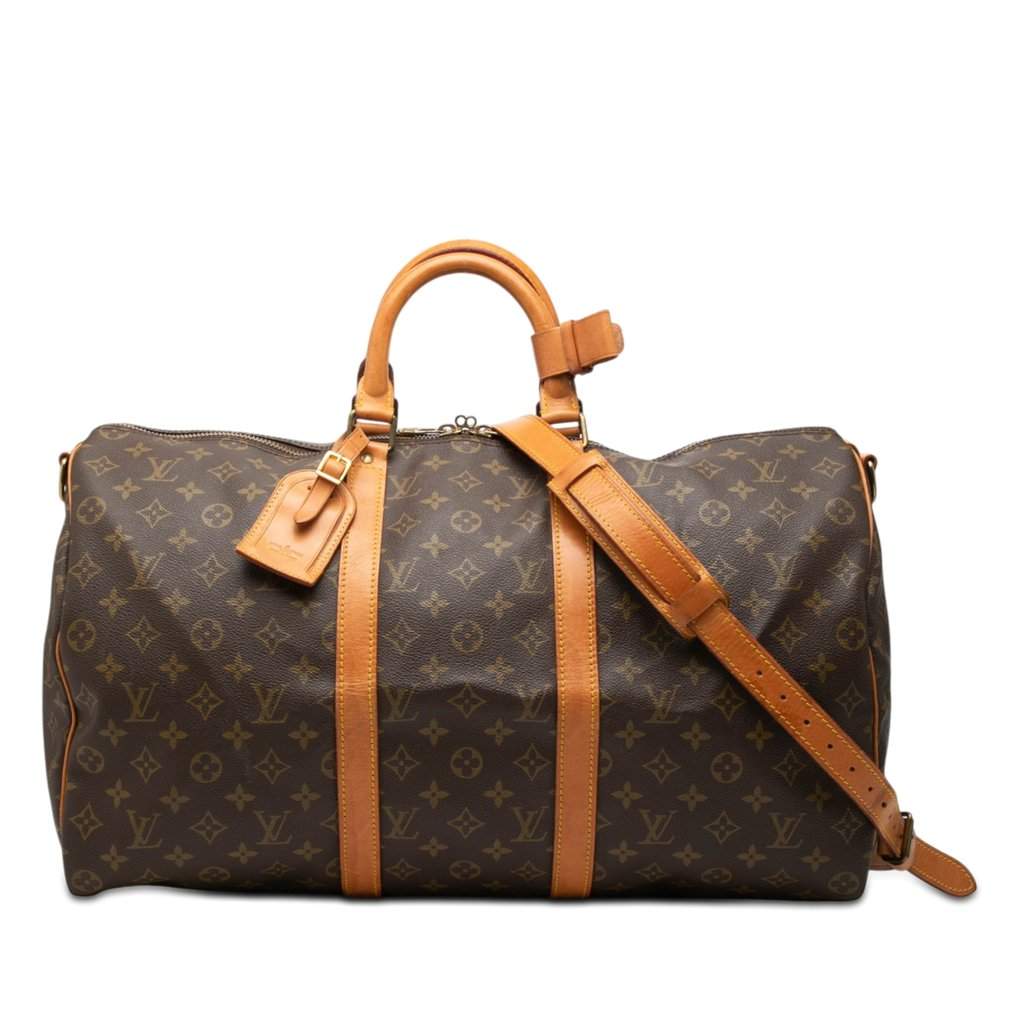 Louis Vuitton Monogram Keepall Bandouliere 50 Brown Very good condition - Front View