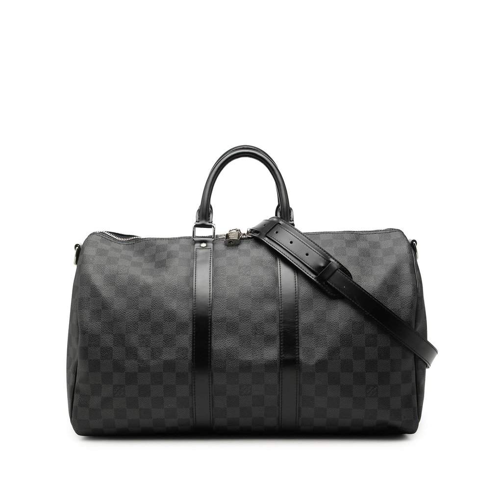 Louis Vuitton Damier Graphite Keepall Bandouliere 45 Black Very good - Front View