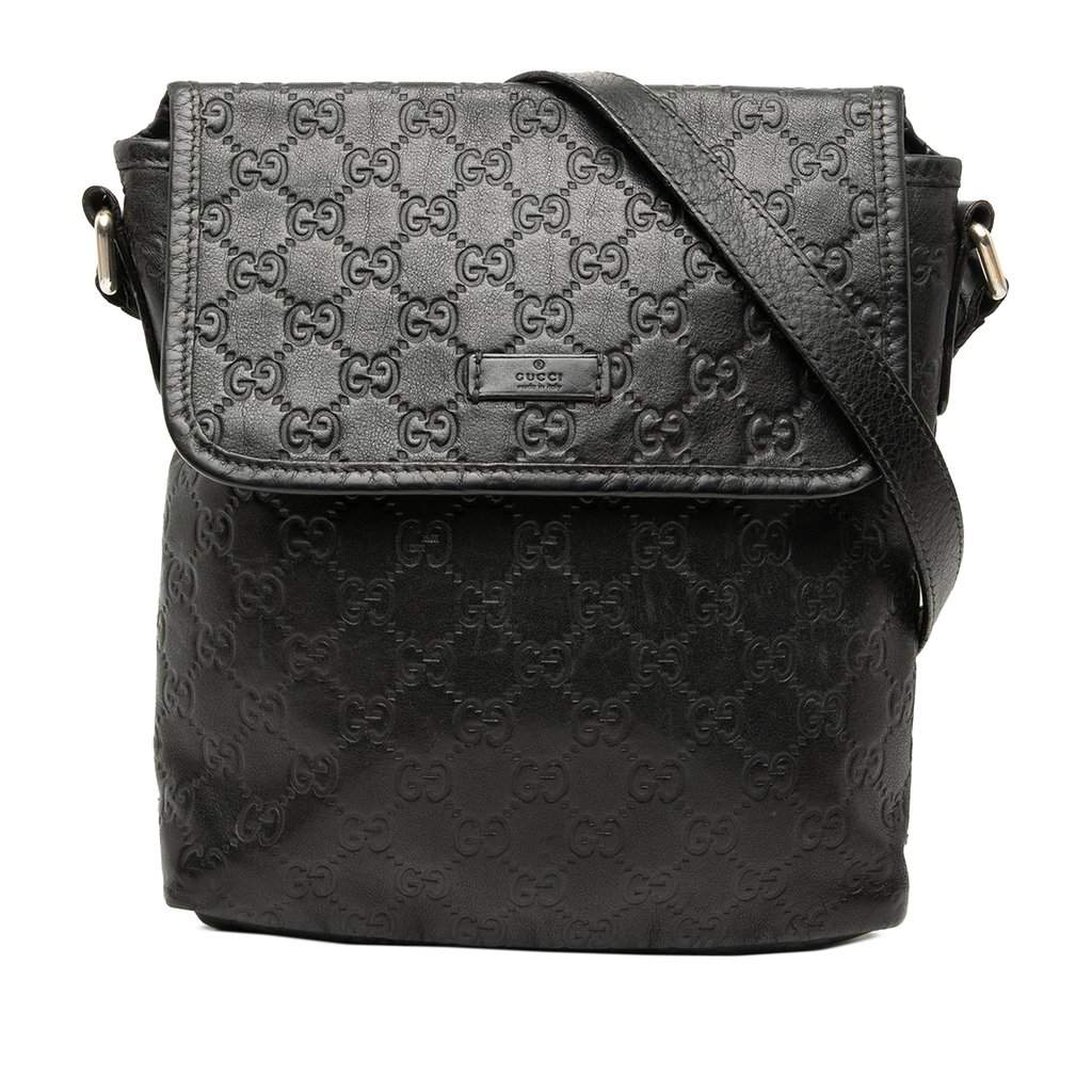 Gucci Guccissima Crossbody Black Leather Good condition - Front View