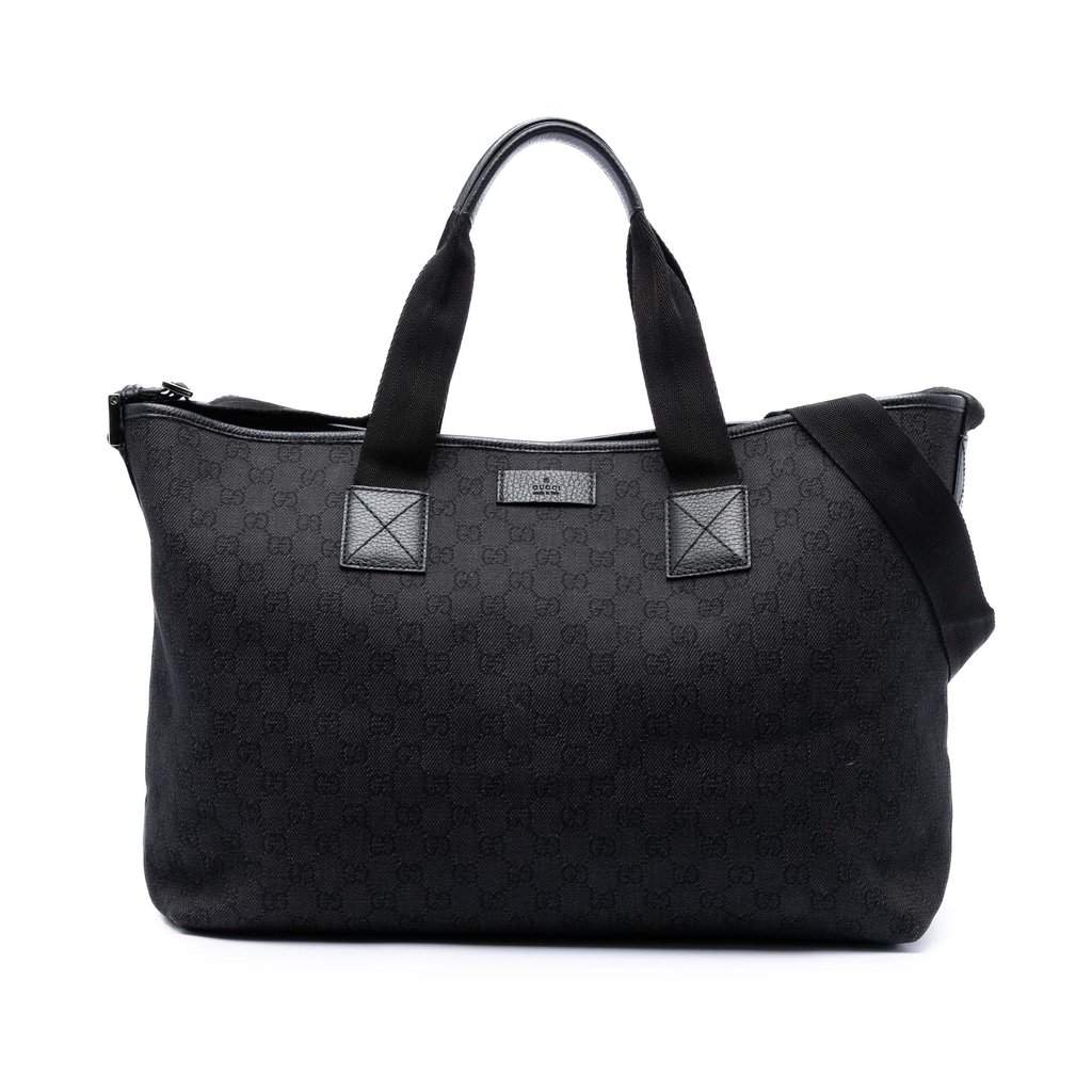 Gucci GG Denim Satchel Black Very good condition - Front View