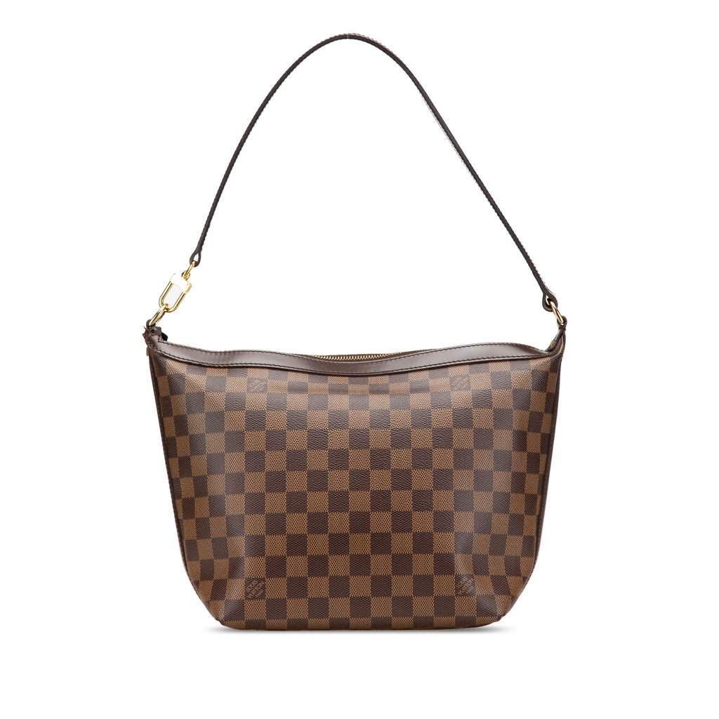 Louis Vuitton Damier Ebene Illovo MM Brown Canvas Good - Front View