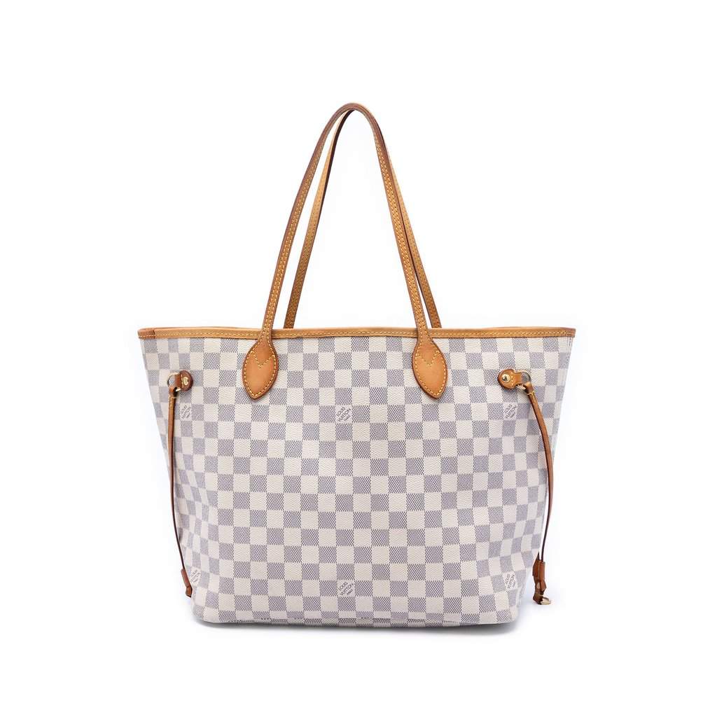Louis Vuitton Damier Azur Neverfull MM White Very good condition - Front View