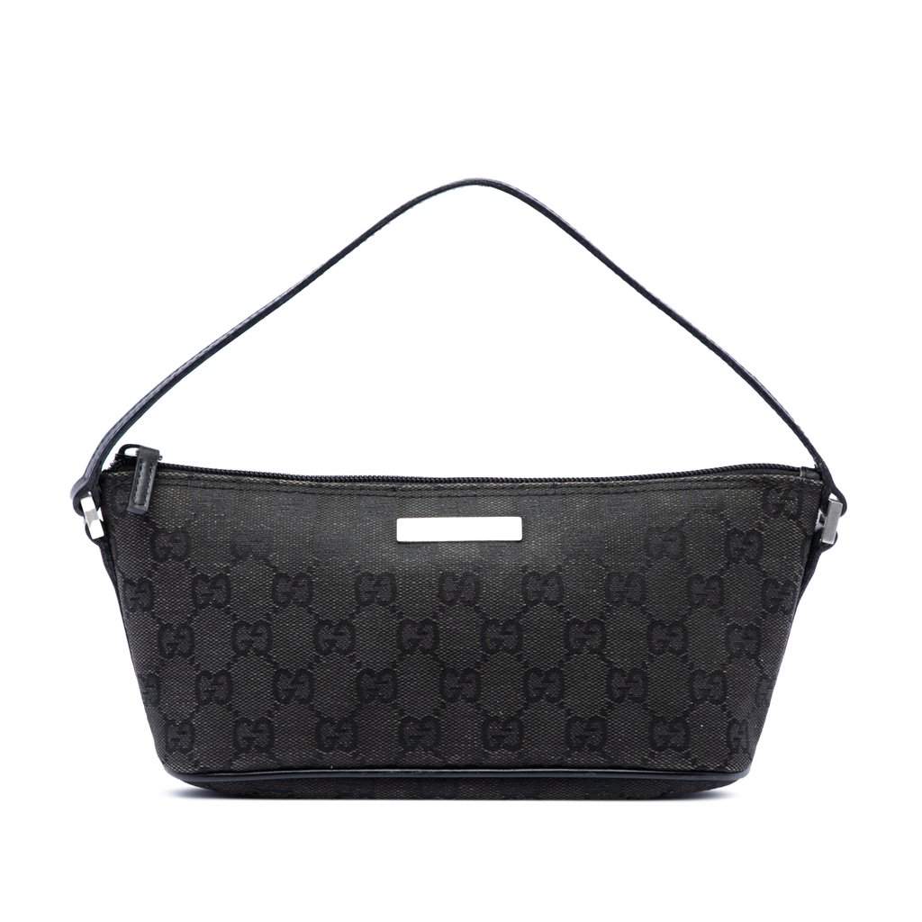 Gucci GG Canvas Boat Black Very good - Front View